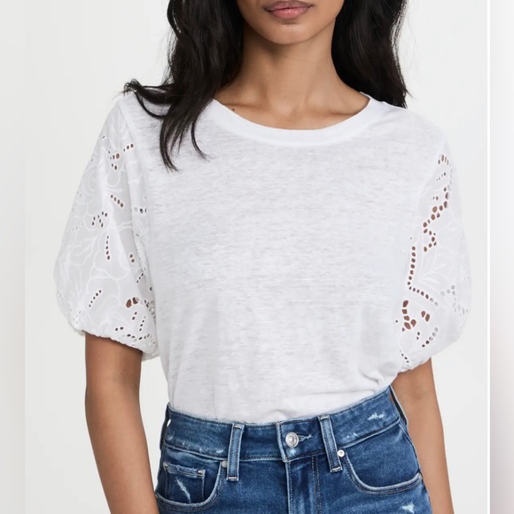Paige eyelet puff sleeve top - Picture 2 of 6